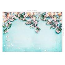 Fundo Fotográfico Newborn Floral E Folhagens 2,2X1,5