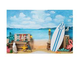 Fundo fotográfico Tecido Sublimado Gigante 3D Dias dos Pais Praia Surf 3,00X2,50 WFG-186 - Wear
