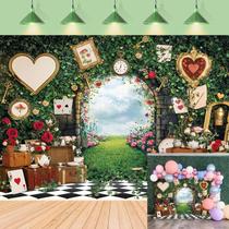Fundo JSHENGZHYI Wonderland Tea Party 240x180 cm
