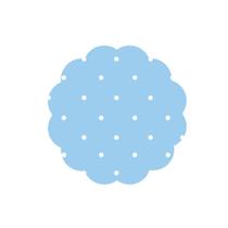 Fundo para Docinhos Azul com Branco Poá - 7cm Fundo para Docinhos Azul com Branco Poá - 7cm