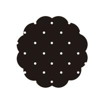Fundo para Docinhos Preto com Branco Poá - 9cm Fundo para Docinhos Preto com Branco Poá - 9cm