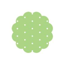 Fundo para Docinhos Verde com Branco Poá - 7cm Fundo para Docinhos Verde com Branco Poá - 7cm