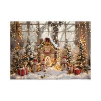 Fundo Para Festa De Natal Com Pinheiros, Presentes, Tema De Veado, Biscoitos E Doces, Decoração Fundo Para Festa De Natal Com Pinheiros, Presentes, Tema De Veado, Biscoitos E Doces, Decoração