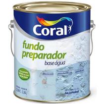 Fundo Preparador Base Água 3,6 Litros Incolor - 5202617 - CORAL Fundo Preparador Base Água 3,6 Litros Incolor - 5202617 - CORAL