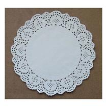 Fundo Rendado de Papel Redondo Branco 9cm - 24 un - Rizzo - Artlille