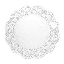 Fundo Rendado de Papel Redondo Branco 9cm - 24 un - Rizzo Fundo Rendado de Papel Redondo Branco 9cm - 24 un - Rizzo