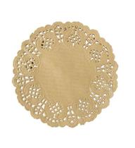 Fundo Rendado de Papel Redondo Kraft 11,4cm - 24 un - Rizzo Fundo Rendado de Papel Redondo Kraft 11,4cm - 24 un - Rizzo