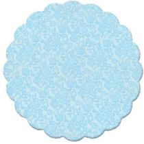 Fundo Rendado Redondo Azul Claro 7cm - 100 unidades - Cromus - Embalagens Fundo Rendado Redondo Azul Claro 7cm - 100 unidades - Cromus - Embalagens