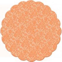 Fundo Rendado Redondo Laranja 9cm - 100 unidades - Cromus - Rizzo Embalagens Fundo Rendado Redondo Laranja 9cm - 100 unidades - Cromus - Rizzo Embalagens