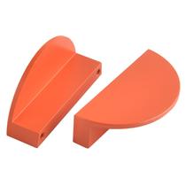 funifiti Kit com 4 puxadores de armário meia-lua laranja 6,5 cm funifiti Kit com 4 puxadores de armário meia-lua laranja 6,5 cm