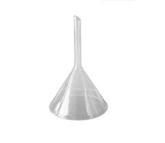 Funil Analítico de Vidro Liso com Haste Curta para Transferência de Líquidos