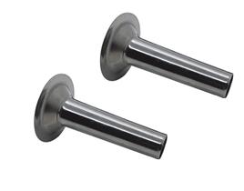 Funil boca Nº5 inox para moedor de carne embutidos linguiça - kit 2 unidades