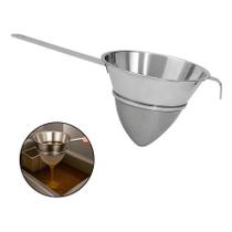 Funil Chinoy Coador Peneira Total Inox 20cm C/ Descanso Luxo FRG0247 Frigopro