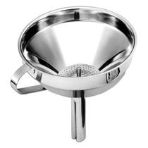 Funil Com Peneira Coador Aço Inox 15cm Profissional Coquetel Funil Com Peneira Coador Aço Inox 15cm Profissional Coquetel