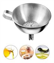 Funil com peneira inox (11cm) Funil com peneira inox (11cm)