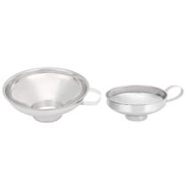 Funil de aço inoxidável HERCHR, 2 unidades com alça para geléias e especiarias Funil de aço inoxidável HERCHR, 2 unidades com alça para geléias e especiarias