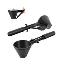 Funil de garrafa de água, colher pré-treino para proteína em pó, pacote com 2 colheres medidoras de fundo deslizante com funil para pó de café e pó