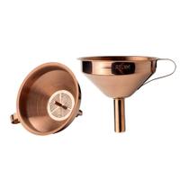 Funil de Inox com coador interno 10,7cm circunferência Rose Funil de Inox com coador interno 10,7cm circunferência Rose