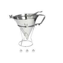 Funil de Inox Dosador para Líquidos com 3 Bicos e Suporte Aparador XSYK003 FrigoPro