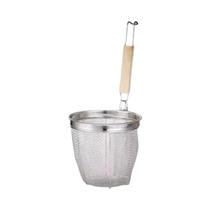 Funil De Macarrão Em Aço Inoxidável Com Cabo De Madeira, Cesto De Massa Espesso, Escorredor Funil De Macarrão Em Aço Inoxidável Com Cabo De Madeira, Cesto De Massa Espesso, Escorredor