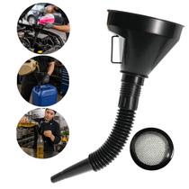 Funil De Plástico Flexível Filtro Alça Grande Abastecimento Água Óleo Funil De Plástico Flexível Filtro Alça Grande Abastecimento Água Óleo