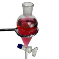 Funil De Separação De Vidro Com Torneira Em Vidro, 500ml - Drop - Unidade Funil De Separação De Vidro Com Torneira Em Vidro, 500ml - Drop - Unidade