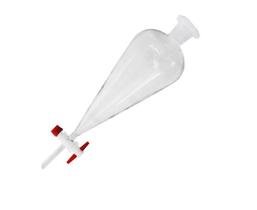 Funil de Separação Squibb (Pêra) de Vidro com Torneira e Rolha PTFE - Plena-Lab