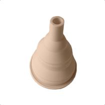 Funil De Silicone Retrátil Dobrável Lavável - Salmão