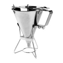 Funil Dosador Com Suporte - 03 Bicos - 17,5x17,5x22,5Cm - 1 unidade - Cromus Linha Profissional Allonsy - Rizzo