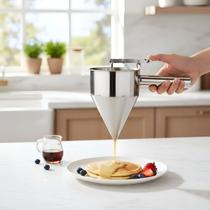 Funil Inox Dosador para Confeiteiro 1200mL Suporte Pinóquio