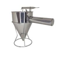Funil Inox Dosador para Confeiteiro 1200mL Suporte Pinóquio
