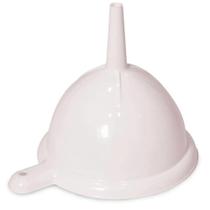 Funil Pequeno De Plástico Universal 13cm Branco Plasutil 277