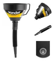Funil Plástico Bico Flexível Preto 140mm - Vonder