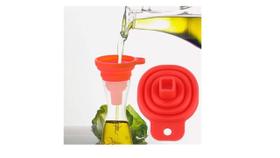 Funil Retrátil Dobrável Flexível Azul Silicone Cozinha Funil Retrátil Dobrável Flexível Azul Silicone Cozinha