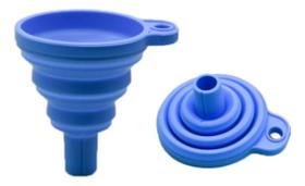 Funil Retratil Dobravel Flexivel Silicone Cozinha Troca Oleo