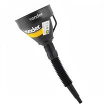 Funil Sanfonado de Plástico Preto Flexivel 140mm Vonder