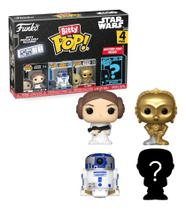 Funko Bitty Pop! Star Wars Princess Leia R2- D2 C-3PO + Surpresa