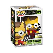 Funko Pop! Animação: Os Simpsons - Devil Flanders, Glow in The Dark, Amazon Exclusive, 3,75 polegadas