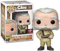 Funko POP! Brinquedos retrô de vinil Clue Colonel Mustard 53 com revólver