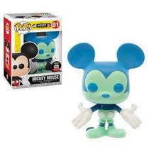 Funko pop disney mickey's 90th - mickey blue and green exclusivo funkoshop 01
