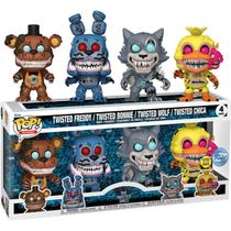 Funko Pop Five Nights At Freddys The Twisted Ones 4Pack Exclusive Glow in the Dark / Metallic