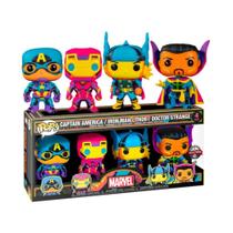 Funko Pop Marvel Black Light Avengers 4 Pack Special Edition