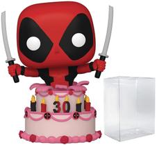 Funko POP Marvel Deadpool 30th - Boneco de Ação Deadpool no Bolo