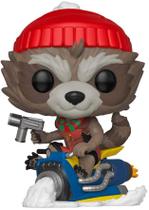 Funko Pop! Marvel: Holiday - Rocket Raccoon On Sled, Multicolor, Standard