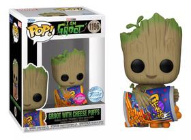 Funko Pop Marvel I Am Groot With Cheese Puffs 1196 Exclusivo