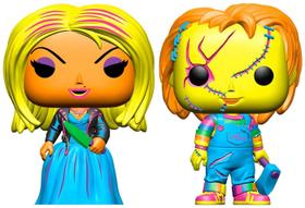 Funko Pop! Pacote com 2 Bride of Chucky Chucky e Tiffany Blacklight