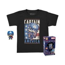 Funko Pop! Pocket Pop and Tee Marvel Captain America Kids