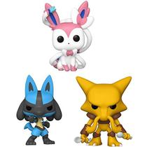 Funko Pop! Pokemon: Temporada 9 Collectors Set - 3 Figure Set Inclui: Alakazam, Sylveon e Lucario