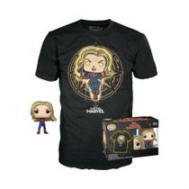 Funko Pop! Pop and Tee: Capitão Marvel M da Marvel