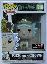 Funko Pop! Rick and Morty King Rick com Crown Standing Figura de Vinil Exclusiva